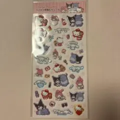 サンリオ ラメ入り樹脂もりシール いつもいっしょ ハローキティ シナモ マイメロ