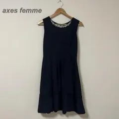 axes femme パーティードレス 紺