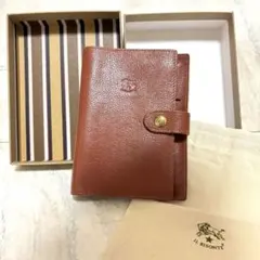 【美品】イルビゾンテ システム手帳 カバー 6穴 箱 保存袋付き 金ボタン