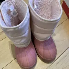 ピンク ベビーブーツ 合成繊維製　スノーブーツ