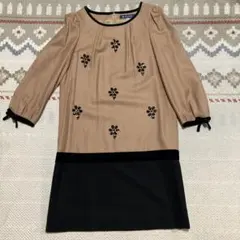 極美品 M'S GRACY フラワーモチーフ ワンピース ベージュ 38 ジュイシャドーフラワーワンピース/MM347402 – MISCH MASCH|31 Sons de