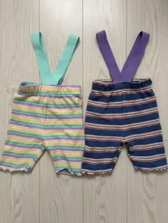 ベビー サスペンダー付きパンツ90［2セット］