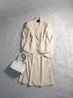 23区 華やか ラメ織ツイード セットアップ スーツ 38/36