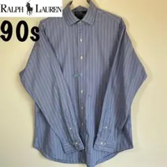 超美品❗️【アメリカ古着❗️】90sポロラルフローレン　ストライプオープンカラー