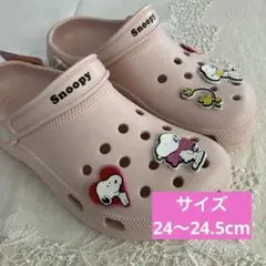 新品⭐︎スヌーピー EVAサンダル ピンクL 24～24.5cm クロックス風サボのサムネイル