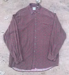 90s OLD GAP ペイズリー レーヨンシャツ 長袖　総柄 柄シャツ