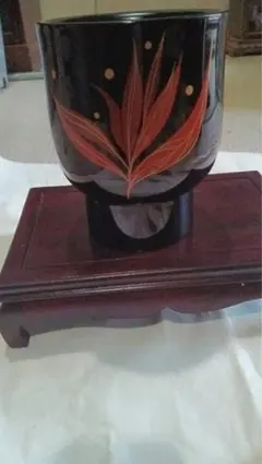 希少‼️輪島塗 大向高州堂 汁椀 紙箱あり 花模様 (椿の花だと思います