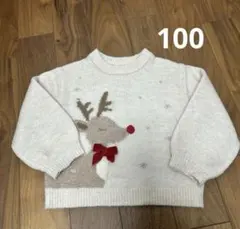 ZARA キッズ トナカイ柄 クリスマスセーター 100cm