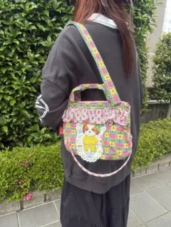 M*読様 コヤンイサムチョン♡ ルミちゃん デニムフリルトートバッグ