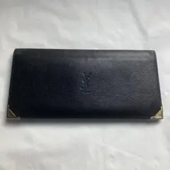 YVES SAINT LAURENT 長財布 がま口 ボルドー レザー - メルカリ