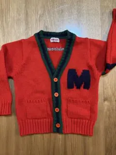 【送料込】mikihouse カーディガン Vネック 100 ミキハウス 114