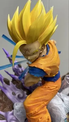 ドラゴンボール希少スタチュー1/4サイズ孫悟空&孫悟飯親子かめはめは