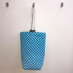 水玉模様のハンドメイドのシューズ入れ