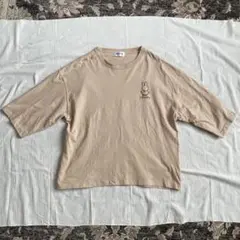 miffy ミッフィー グラフィックTシャツ 刺繍 ブラウン 半袖 L