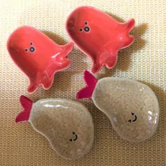 タコとエビフライの小皿 4枚セットのサムネイル