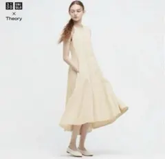 UNIQLO × Theory ウルトラストレッチフレアロングワンピース S