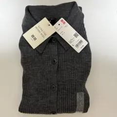UNIQLO メリノリブポロカーディガン 06 Gray Lサイズ