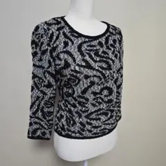 MISSONI 長袖ニット 黒と白のパターン
