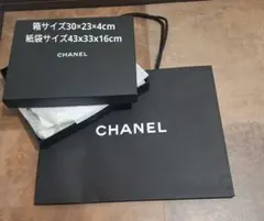 美品 CHANEL シャネル ギフト用 空箱 ショッパー　袋 セット 黒