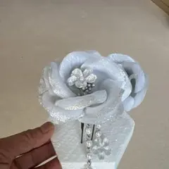ホワイトフラワーヘアアクセサリー