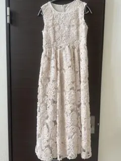 ORGUE フラワーエンブロイダリーワンピ beige