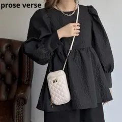 prose verse プロズヴェール フラワージャガードペプラムブラウス M