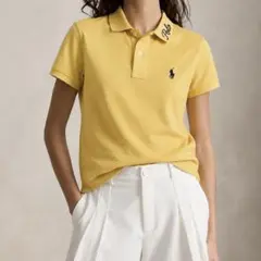 POLO RALPH LAUREN 鹿の子ポロシャツ 襟ロゴ入り♡ S