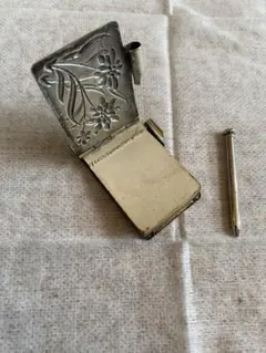 アンティークシルバーシャトレーンシャトレーヌスターリング手鏡フォブ