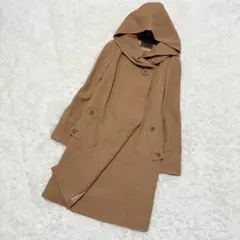 美品✨BRIGITTE✨ウール100% フーデットコート キャメル サイズ9