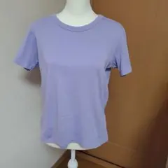 ③パープルのTシャツ　　綿100%のサムネイル