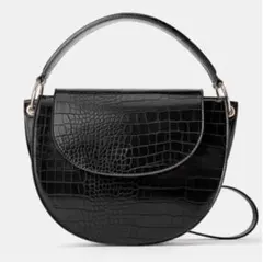 新品☆ZARA ザラ 2wayショルダーバッグ ハンドバッグ black,.