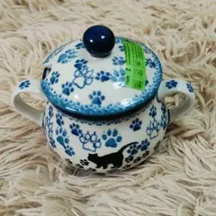 新品 3点 猫 ポーリッシュポタリー ポーランド食器 ミルク カップ