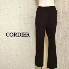 CORDIER ストレートパンツ ボトムス スリム ブラック 大きいサイズ 42
