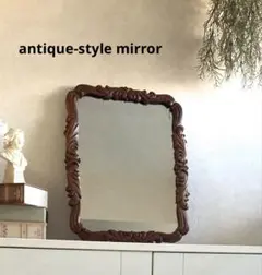 アンティーク ウォールミラー/鏡/ヴィンテージ　46.5×36