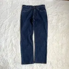 Wrangler 濃紺ストレートデニム 革パッチ Wステッチ 定番アメカジ