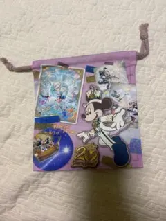 ミッキーマウス 20周年記念 巾着ポーチ