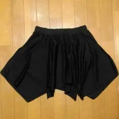 スカート　黒　系　ミニスカート　ウエスト　ゴム　F　フリーサイズ