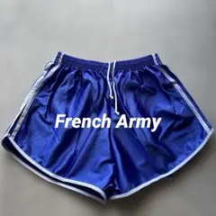 90s 実物 デッドストック フランス軍トレーニングショーツ ブルー 青 希少のサムネイル
