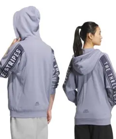 XL 新品 アディダス パーカー スウェット ジップアップ スリーストライプス
