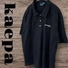 kaepa　ポロシャツ　Tシャツ　カットソー　トップス　半袖　メンズ　５L　黒