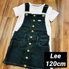 120 Lee リー デニム フェイク サロペット ワンピース 女の子 半袖