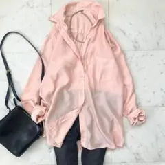 美品　ミューズドゥドゥーズィエムクラス　シルク100% シルクウォッシュシャツ