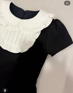 ジルチュ JILTU petit frill dress ワンピース jiltu ジルチュ 千鳥柄 petit frill dress pattern - メルカリ