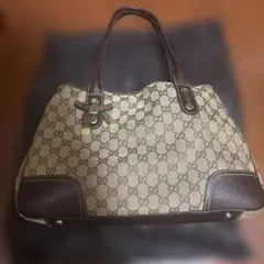 【極美品】グッチ プリンシー トートバッグ シェリーライン GGキャンバス