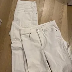 GU ホワイト スキニーパンツ