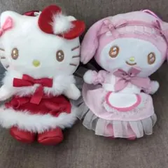 ハローキティ　マイメロ　ぬいぐるみキーホルダー　まとめ売り