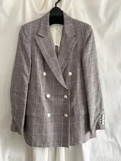 UNITED ARROWS チェックダブルジャケット