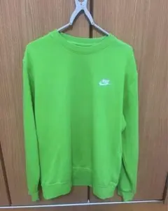 Nike 蛍光グリーン クルーネック トレーナー M