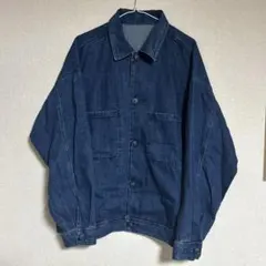 ダークブルー デニムジャケット メンズ Gジャン　GU