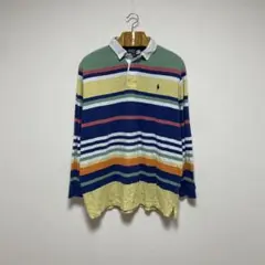 POLO Ralph Lauren カラフル ボーダー ラガーシャツ ポロ 長袖